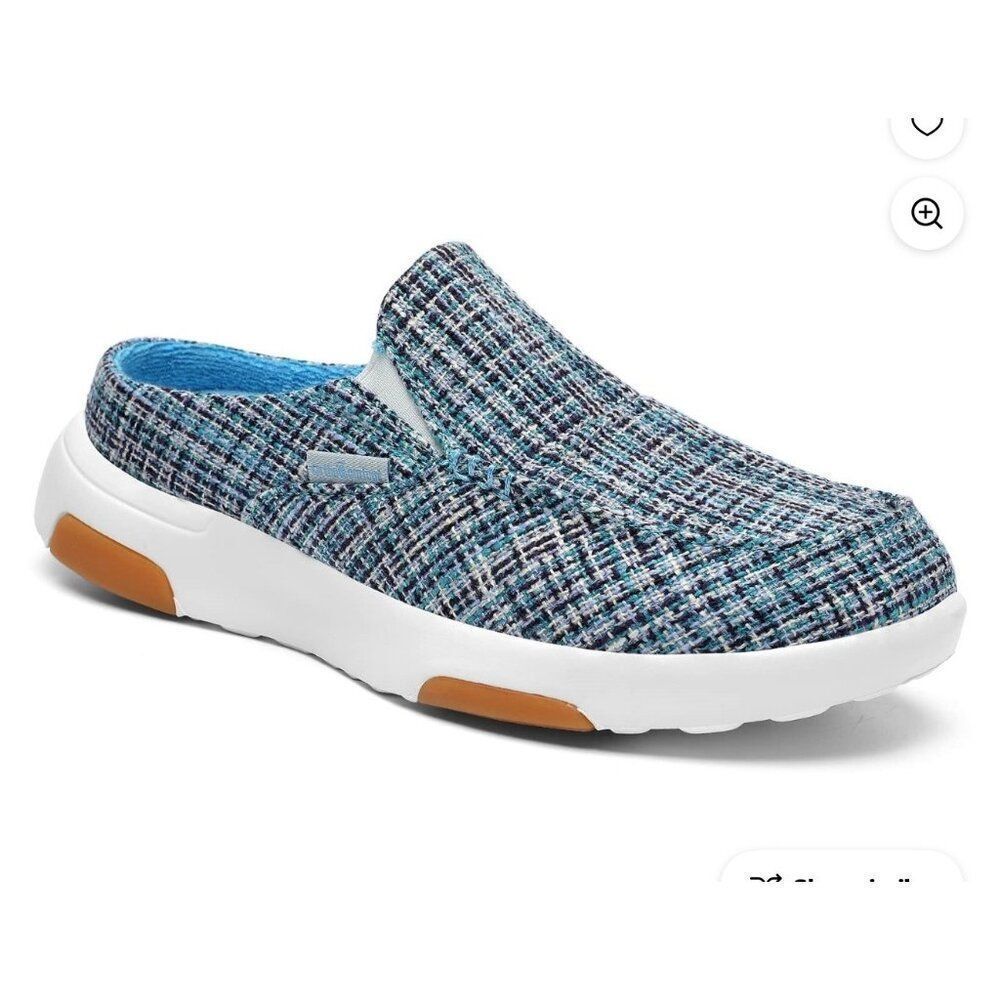 OrthoComfoot Slip-on Shoes With Arch Support in Blue, Multi-colored Woven Sz 10 - Picture 13 of 13